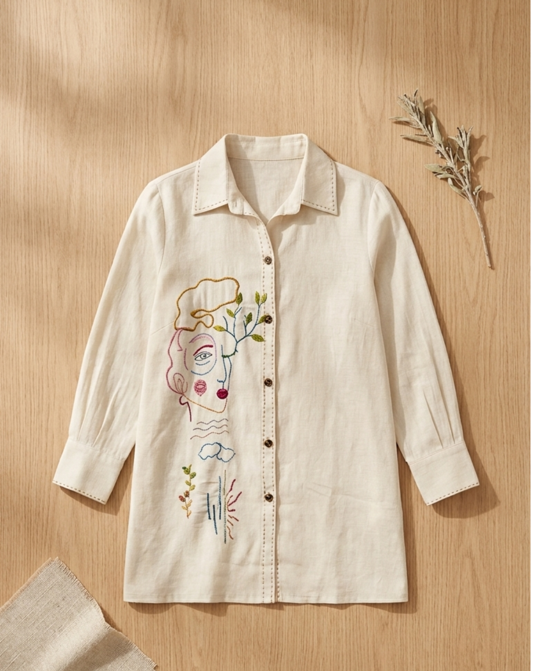 Ivory Artistic Cotton Co-ord Set