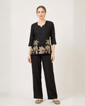 Black Tropical Co-ord Set