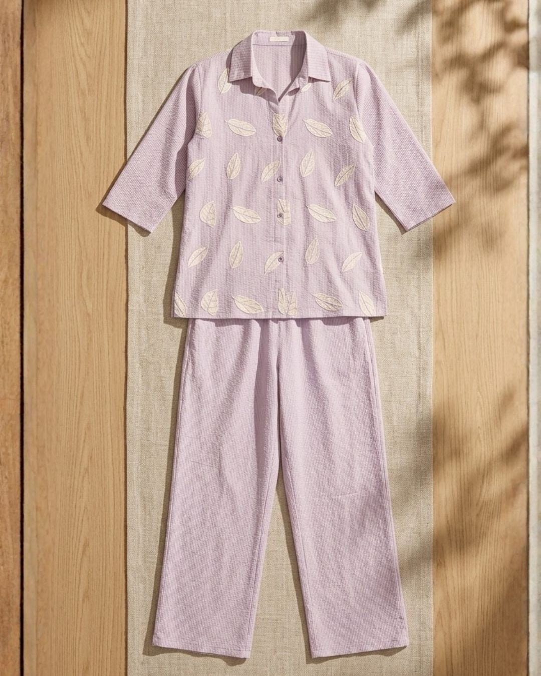 Lavender Leaf Print Co-ord Set
