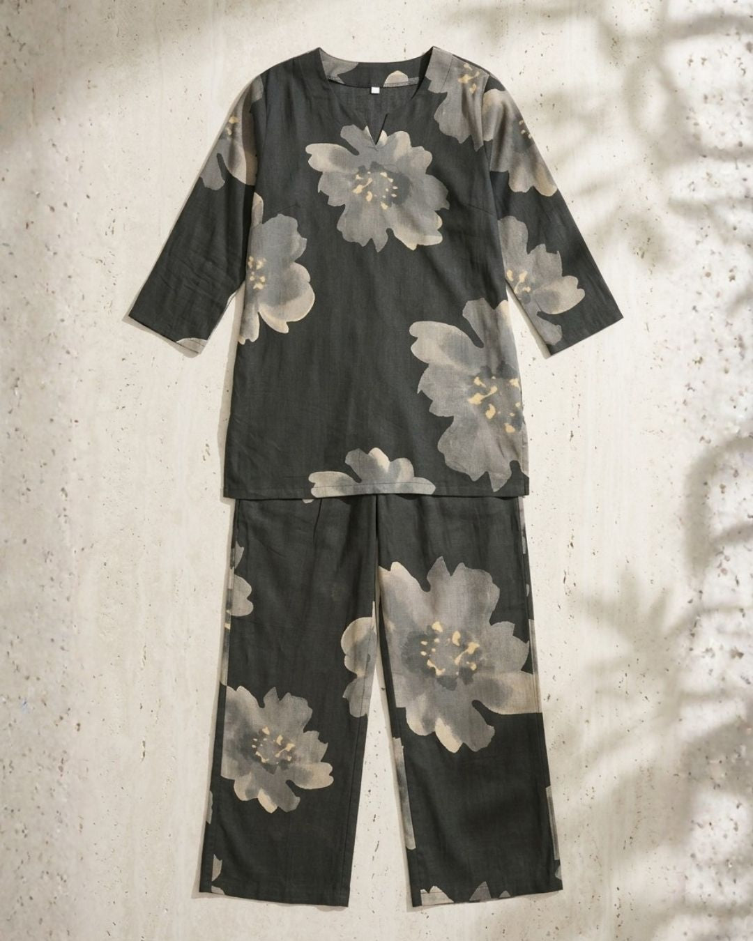 Charcoal Floral Print Co-ord Set
