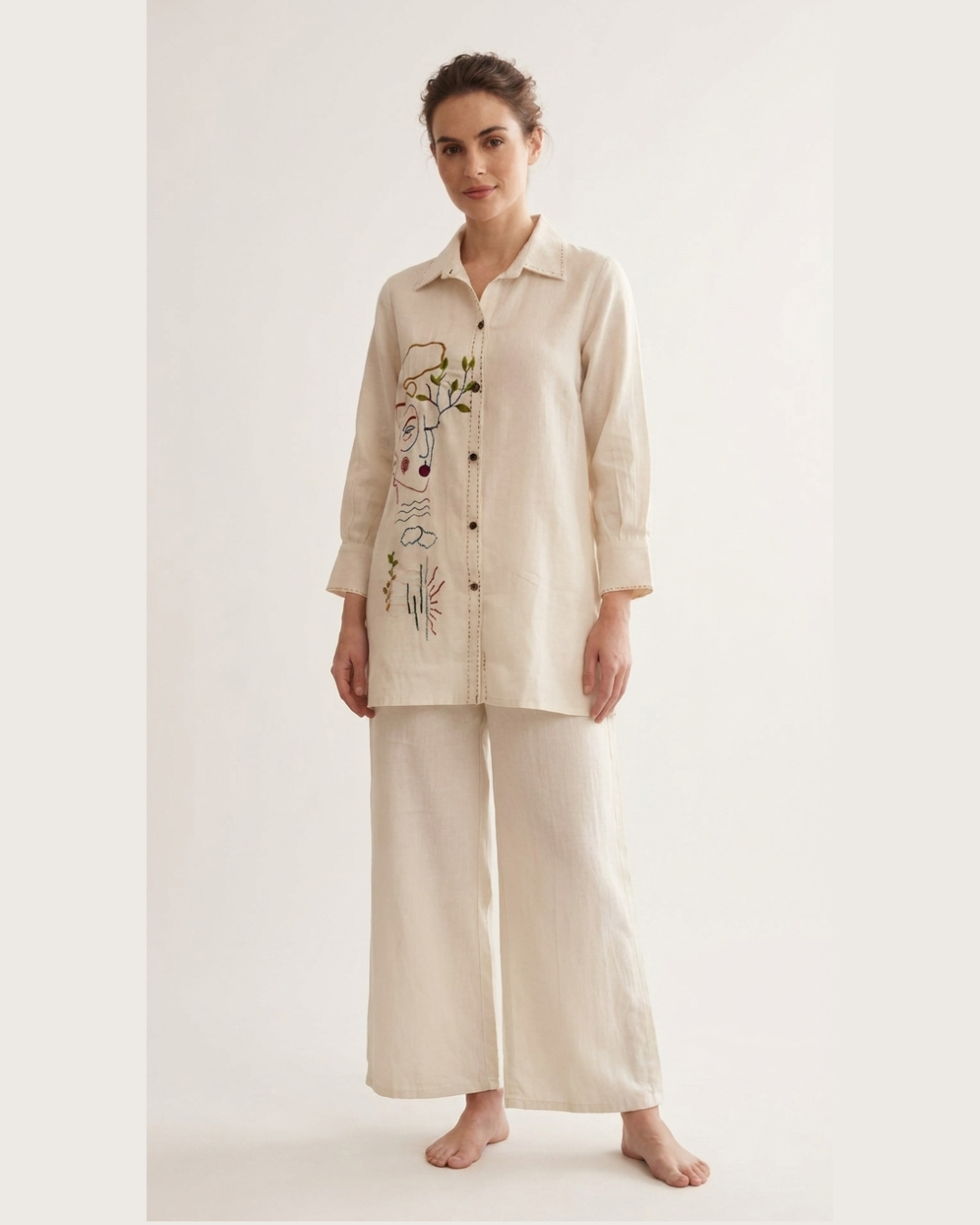 Ivory Artistic Cotton Co-ord Set