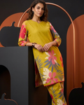 Floral Print Cotton Kurta Pant Set