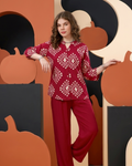 Geometric Print Shirt & Pant Co-ord Set