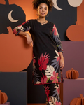 Floral Print Cotton Kurta Pant Set
