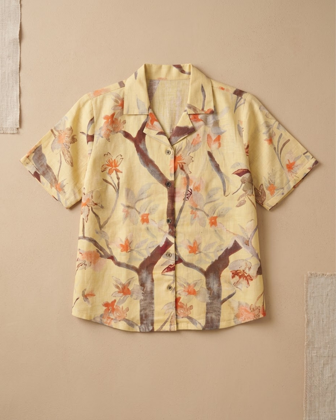 Yellow Tree Branch Print Shirt