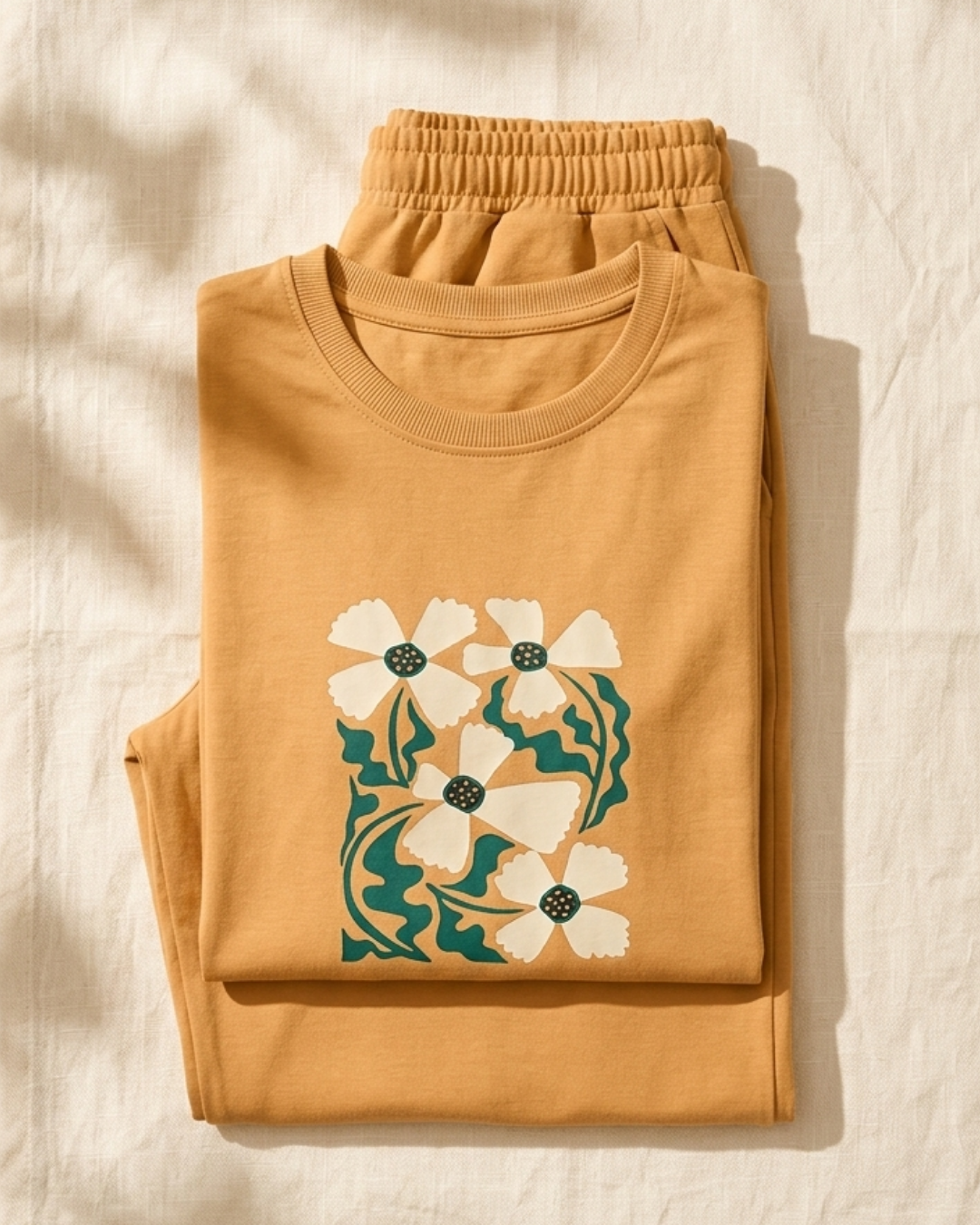 Floral Print Cotton Lounge Co-ord Set