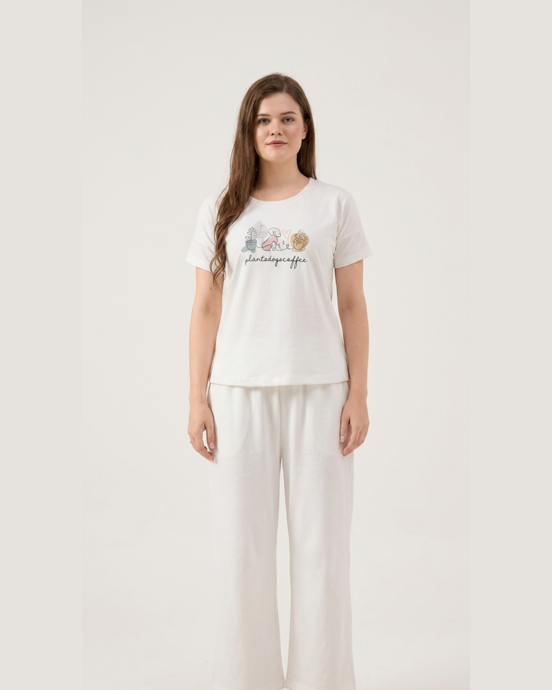 Minimal Graphic Cotton Lounge Co-ord Set