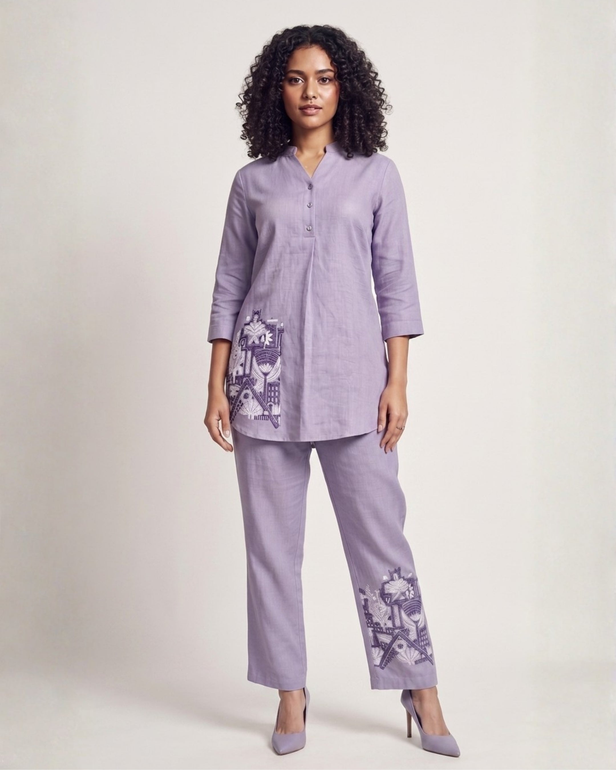 Lavender Kurta Co-Ord Set