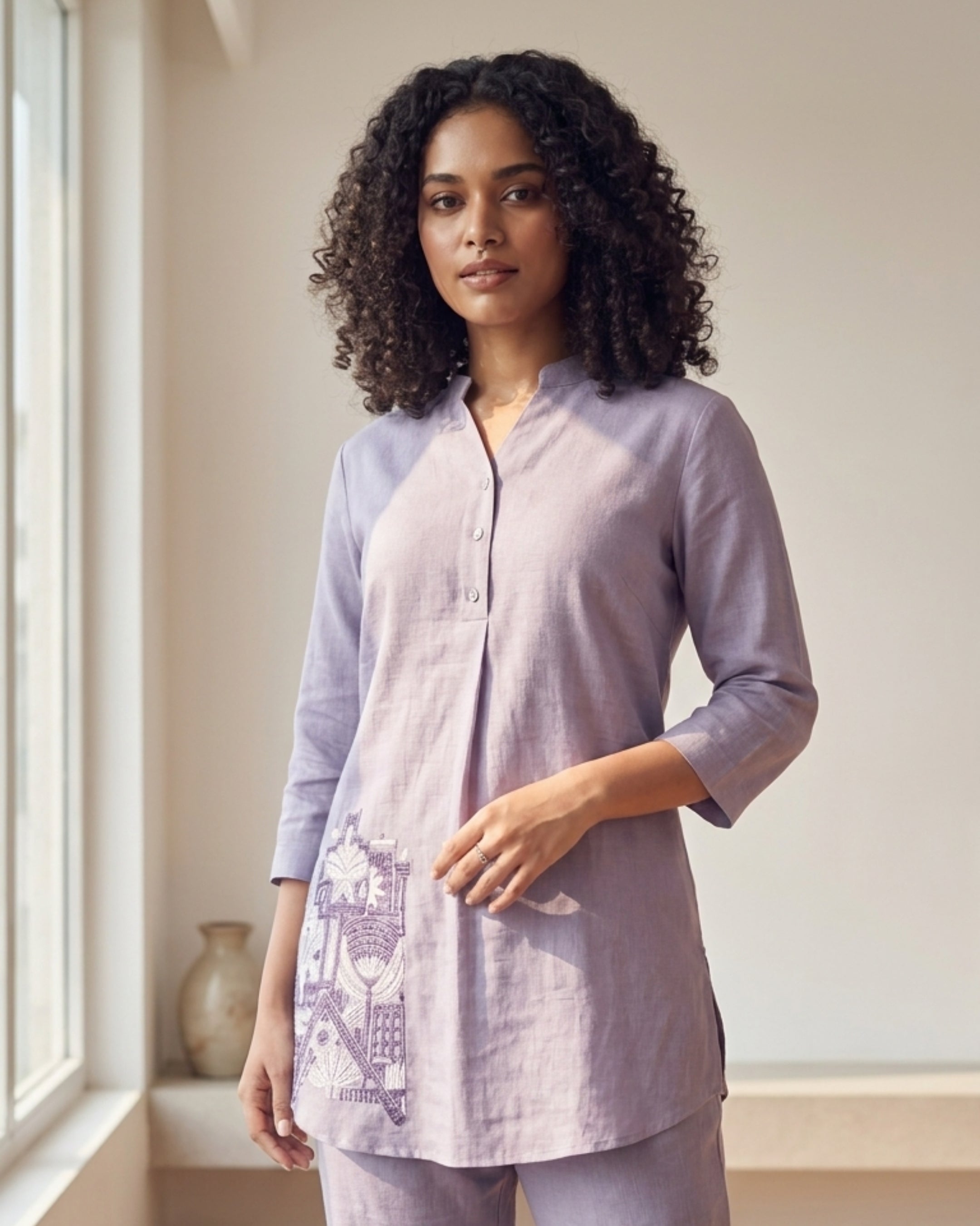 Lavender Kurta Co-Ord Set
